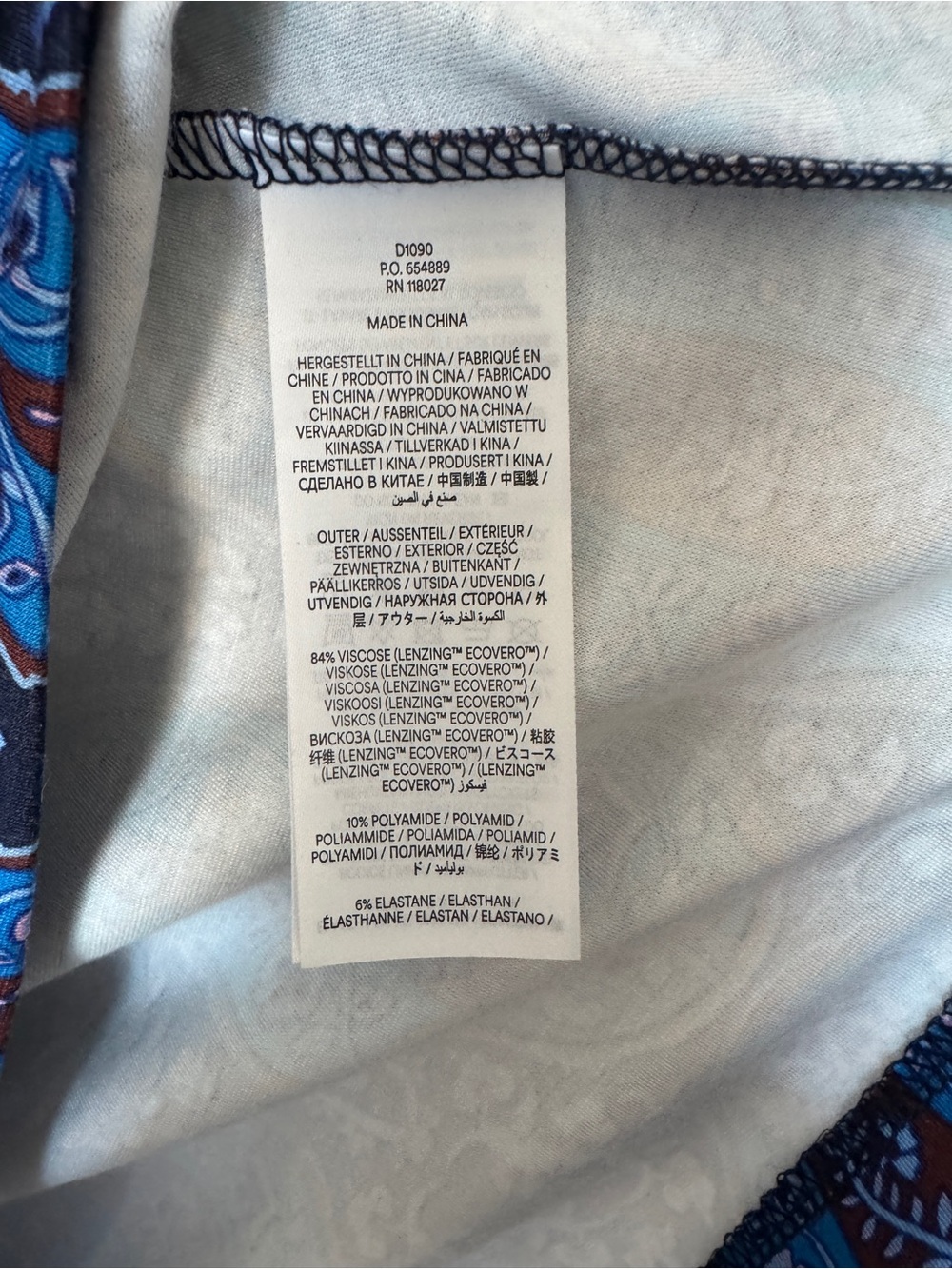 Boden NWT Hotched Ponte Paisley Midi Dress Blue Size 6 - Picture 14 of 15